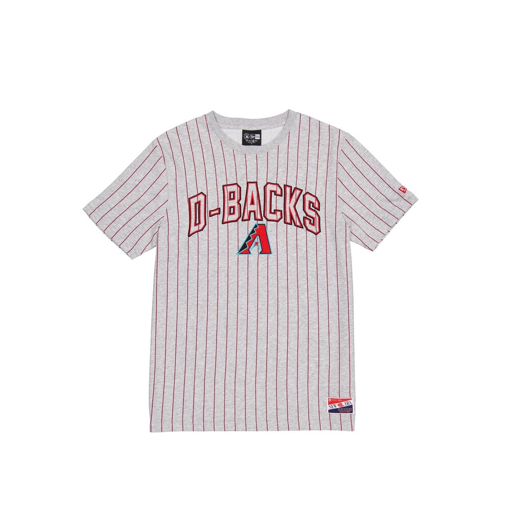 New Era Arizona Diamondbacks Throwback Gray Pinstripe T-Shirt - Size S